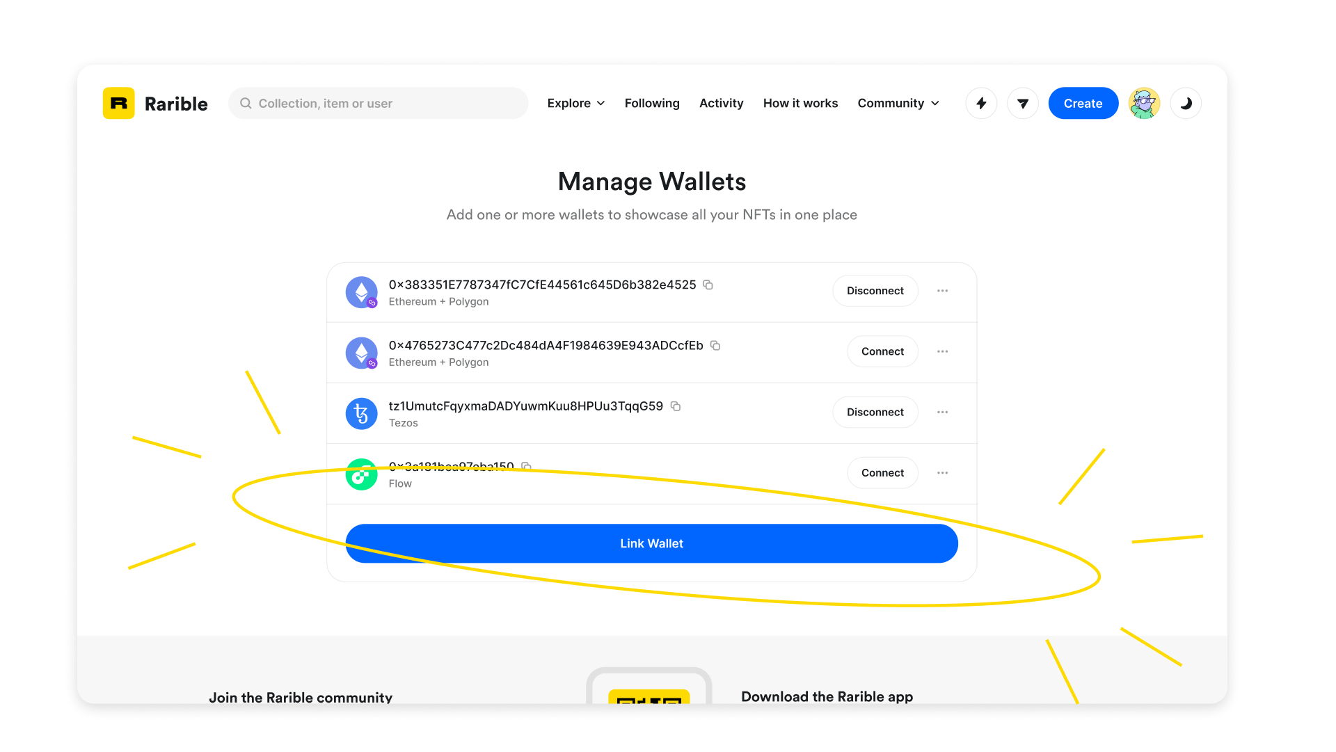 rarible wallet